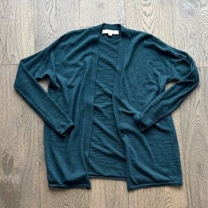 LOFT Deep Teal Open Cardigan
